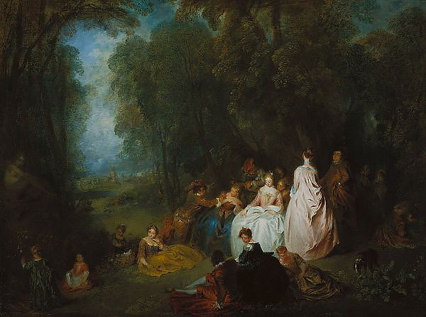 Pastoral Gathering by Jean Antoine Watteau | Oil Painting Reproduction
