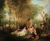 The Feast of Love By Jean Antoine Watteau