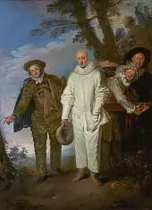The Italian Comedians II By Jean Antoine Watteau