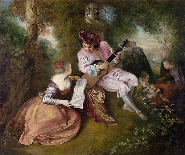 The Love Song by Jean Antoine Watteau | Oil Painting Reproduction