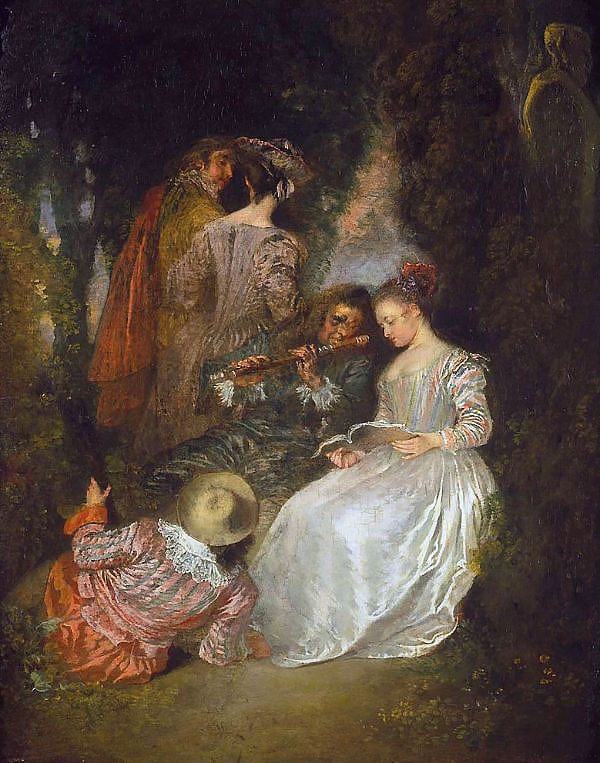 The Perfect Accord by Jean Antoine Watteau | Oil Painting Reproduction