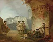 The Portal of Valenciennes By Jean Antoine Watteau