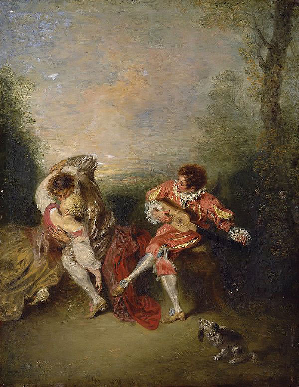 The Surprise by Jean Antoine Watteau | Oil Painting Reproduction