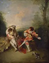 The Surprise By Jean Antoine Watteau