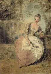 The Worried Lover By Jean Antoine Watteau