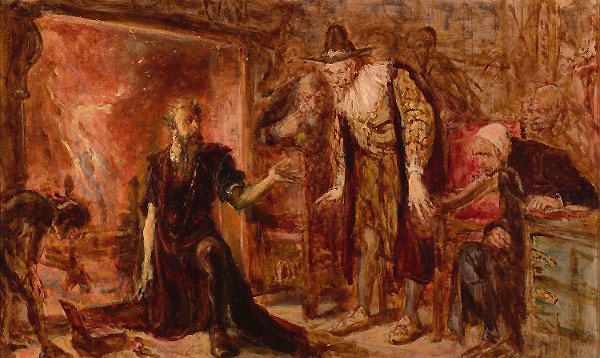 Alchemist Sendivogius and Sigismund III | Oil Painting Reproduction
