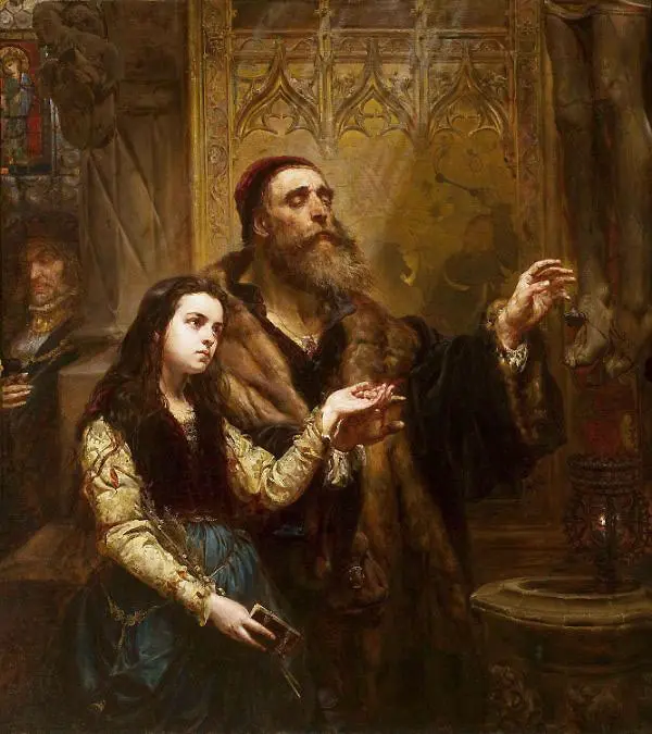 Blind Veit Stoss with his Granddaughter By Jan Matejko