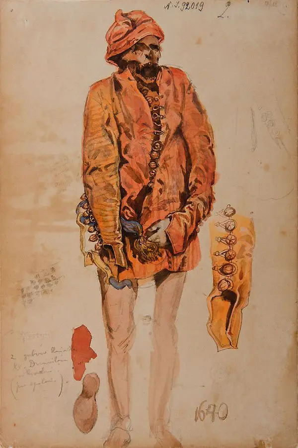 Corpse of a man in a Red Zupan By Jan Matejko