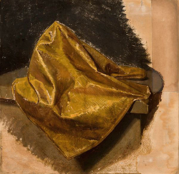 Golden Fabric Study for Men's Attire | Oil Painting Reproduction