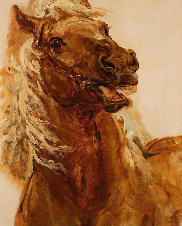 Horse's Head for the Painting Zamoyski | Oil Painting Reproduction