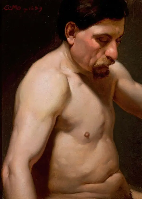 Male semi Nude 1859 By Jan Matejko