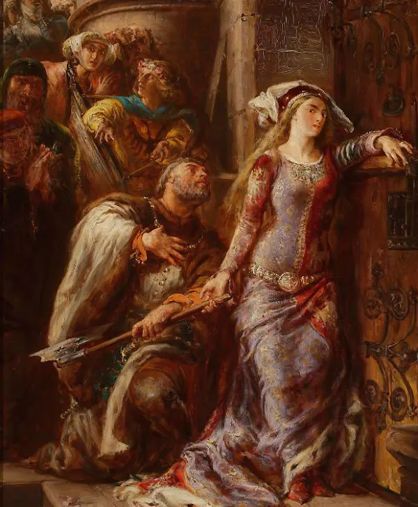 Queen Jadwiga and Dymitr of Goraj By Jan Matejko