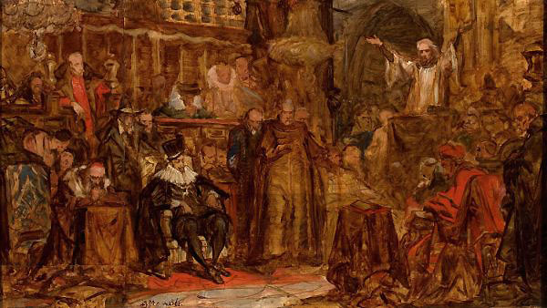 Skarga's Sermon 1861 by Jan Matejko | Oil Painting Reproduction