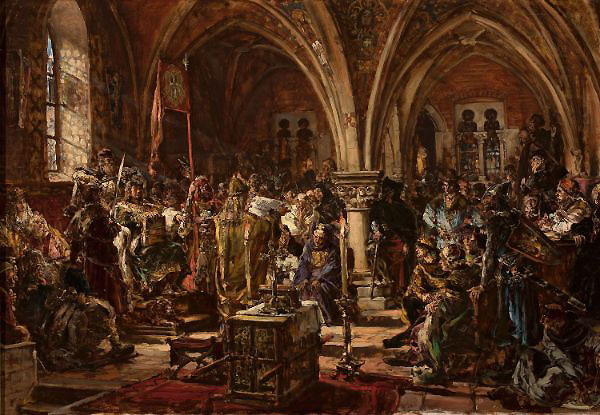 The First Parliament in Leczyca by Jan Matejko | Oil Painting Reproduction