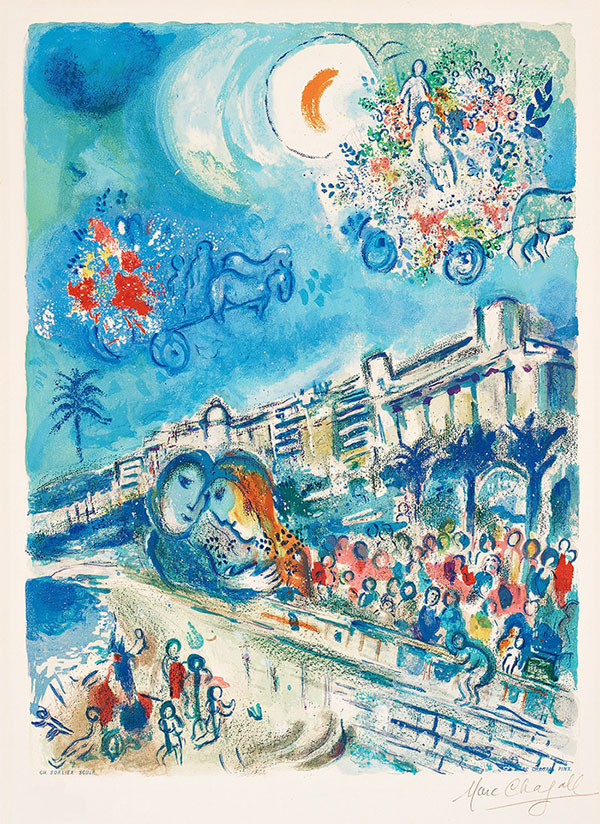 Bataille de Fleurs by Marc Chagall | Oil Painting Reproduction