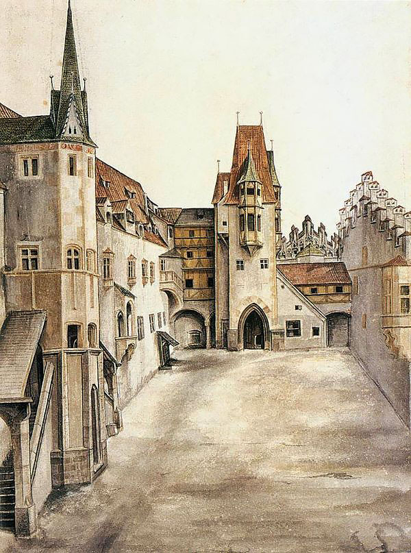 Innsbruck Castle Courtyard 1494 | Oil Painting Reproduction
