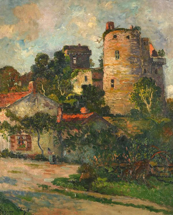 The Tower of Clisson by Eugene Chigot | Oil Painting Reproduction