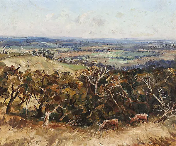 Berwick Landscape c1948 By Arthur Merric Boyd