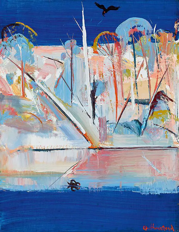 Black swans at Shoalhaven III By Arthur Merric Boyd