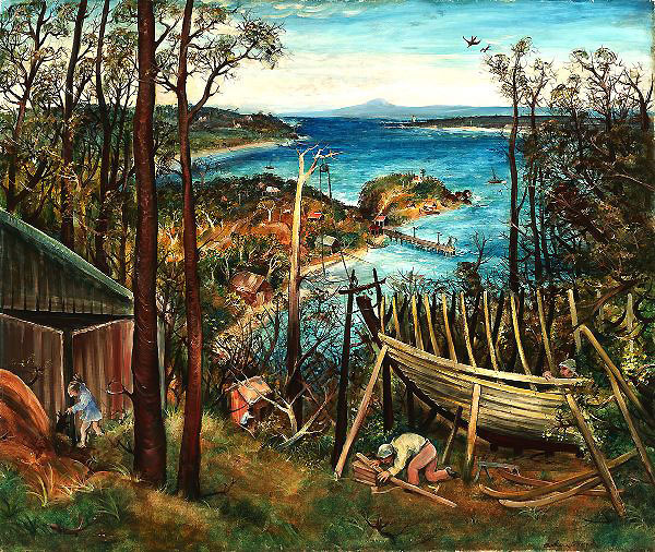 Boat Builders Eden 1948 by Arthur Merric Boyd | Oil Painting Reproduction