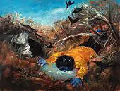 Bridegroom Drinking from a Creek II By Arthur Merric Boyd