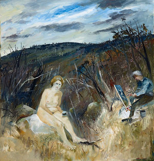 Figure and Painter c1972 by Arthur Merric Boyd | Oil Painting Reproduction