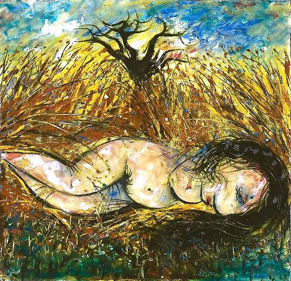Figure in a Cornfield 1962 | Oil Painting Reproduction