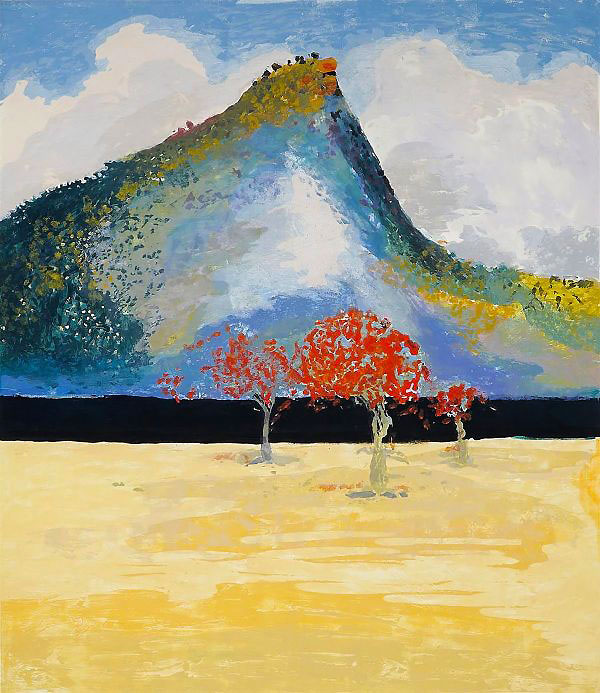 Flame Trees and Pulpit Rock 1997 | Oil Painting Reproduction