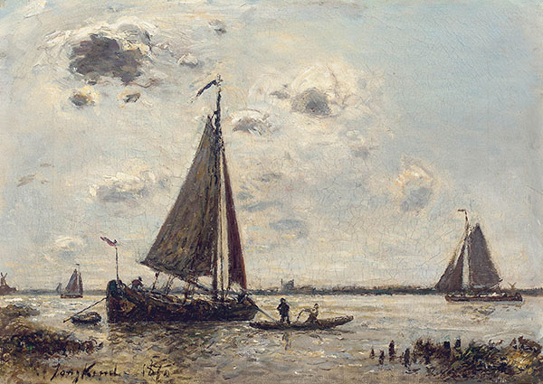 Environs de Dordrecht Drawing 1870 | Oil Painting Reproduction