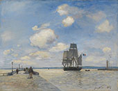 The Jetty at Honfleur By Johan Barthold Jongkind