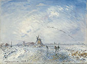 A Winter Landscape 1878 By Johan Barthold Jongkind
