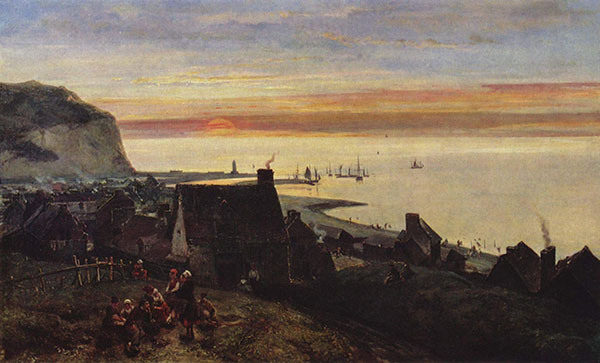 Etretat Harbour 1852 | Oil Painting Reproduction
