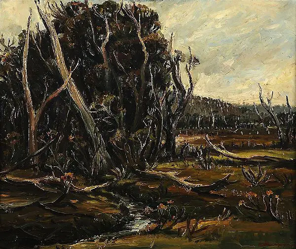 Landscape Bacchus Marsh 1943 By Arthur Merric Boyd