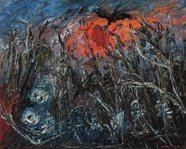 Lovers and Crows c1966 by Arthur Merric Boyd | Oil Painting Reproduction