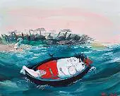 Lovers in a Boat c1994 By Arthur Merric Boyd