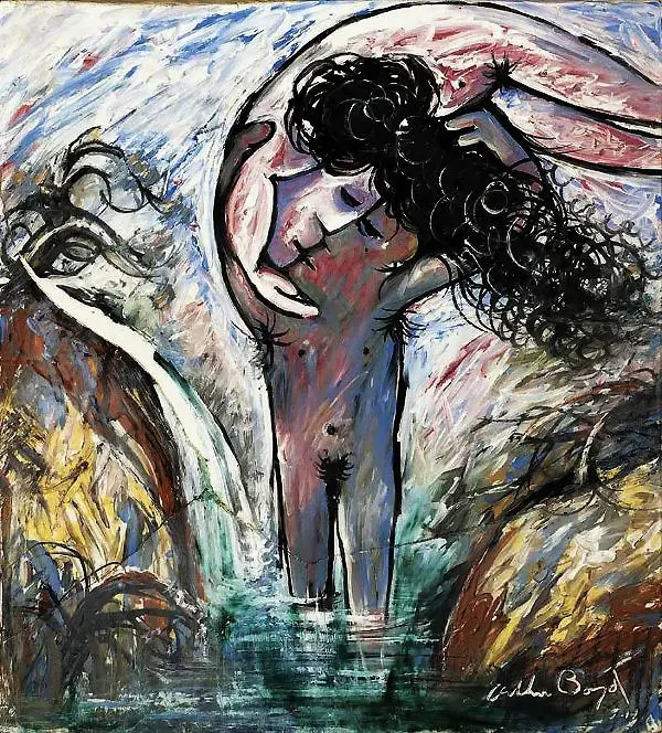 Lovers in Creek 1962 By Arthur Merric Boyd