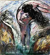 Lovers in Creek 1962 By Arthur Merric Boyd