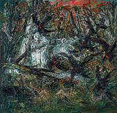 Lovers in Forest with Blackbirds and Beast By Arthur Merric Boyd