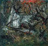 Lovers in Forest with Blackbirds and Beast By Arthur Merric Boyd