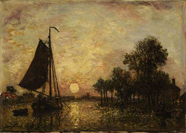 Sunset in Holland 1868 | Oil Painting Reproduction