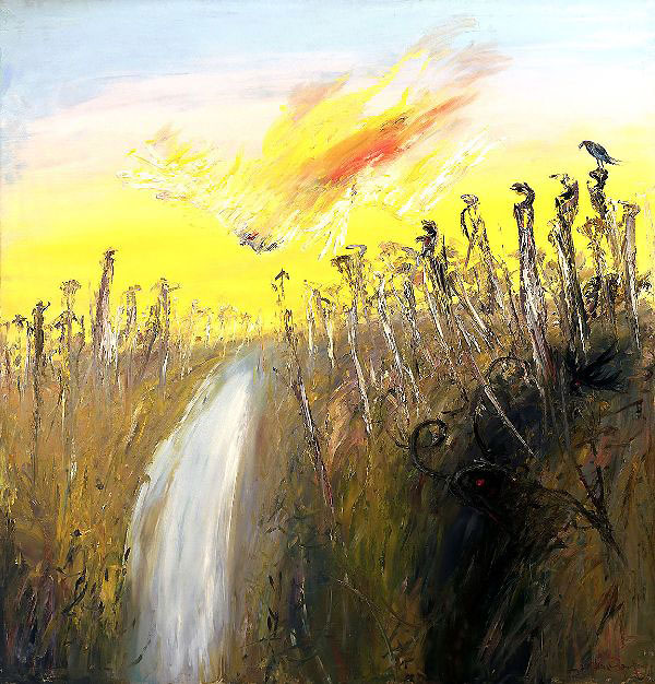 Nebuchadnezzar on Fire Falling Over a Waterfall | Oil Painting Reproduction
