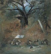 Rock and Large Tree 1973 By Arthur Merric Boyd