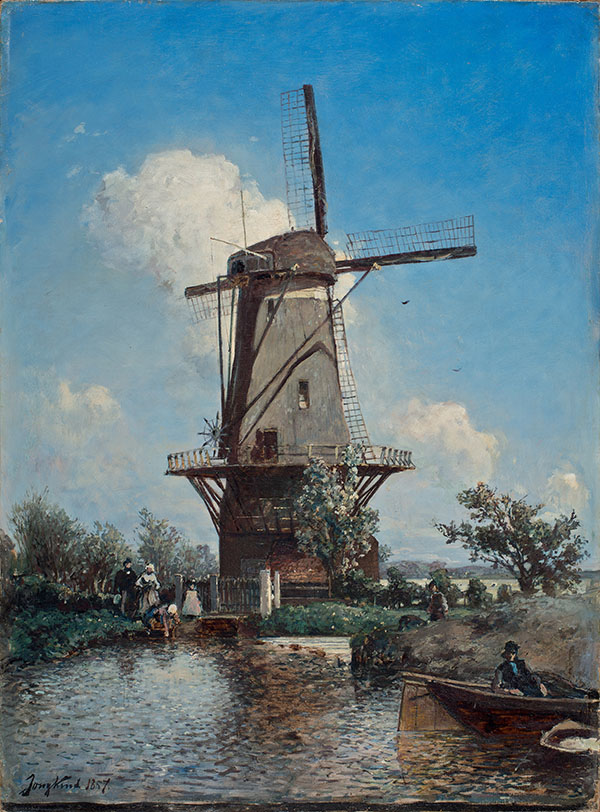 A Windmill near Delft 1857 | Oil Painting Reproduction
