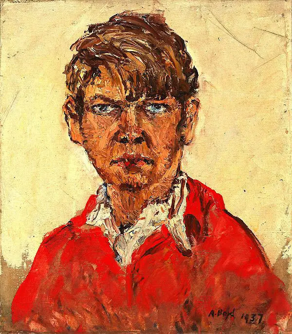 Self Portrait in Red Shirt 1937 By Arthur Merric Boyd