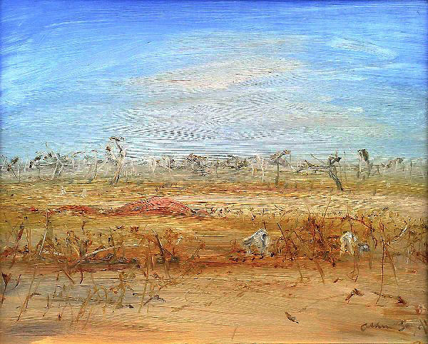 Sheep Grazing Wimmera by Arthur Merric Boyd | Oil Painting Reproduction