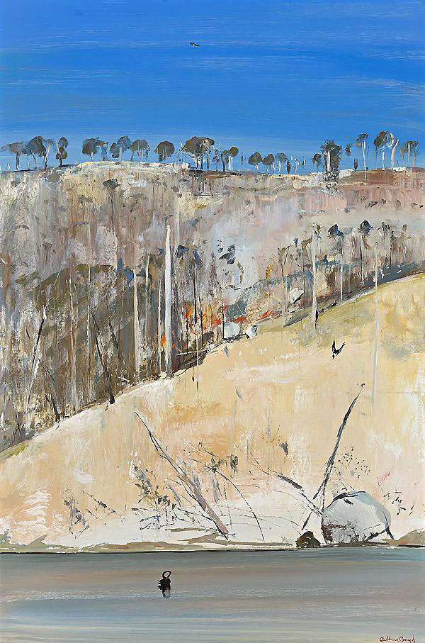 Shoalhaven Hillside with Bushfire | Oil Painting Reproduction