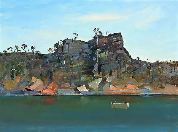 Shoalhaven River with Boat c1980 By Arthur Merric Boyd