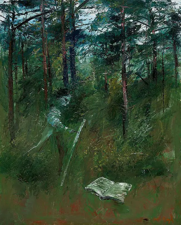 Suffolk Landscape Figure and Book By Arthur Merric Boyd