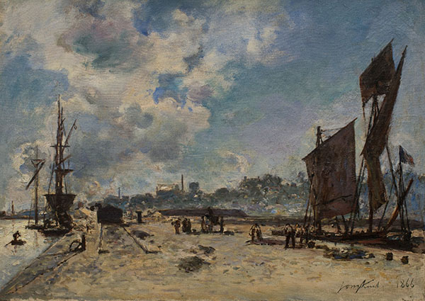 Quay in Honfleur 1866 | Oil Painting Reproduction
