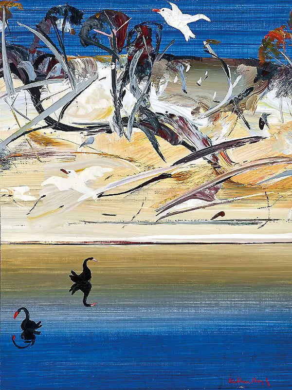 Swans and Gulls on the Shoalhaven River By Arthur Merric Boyd